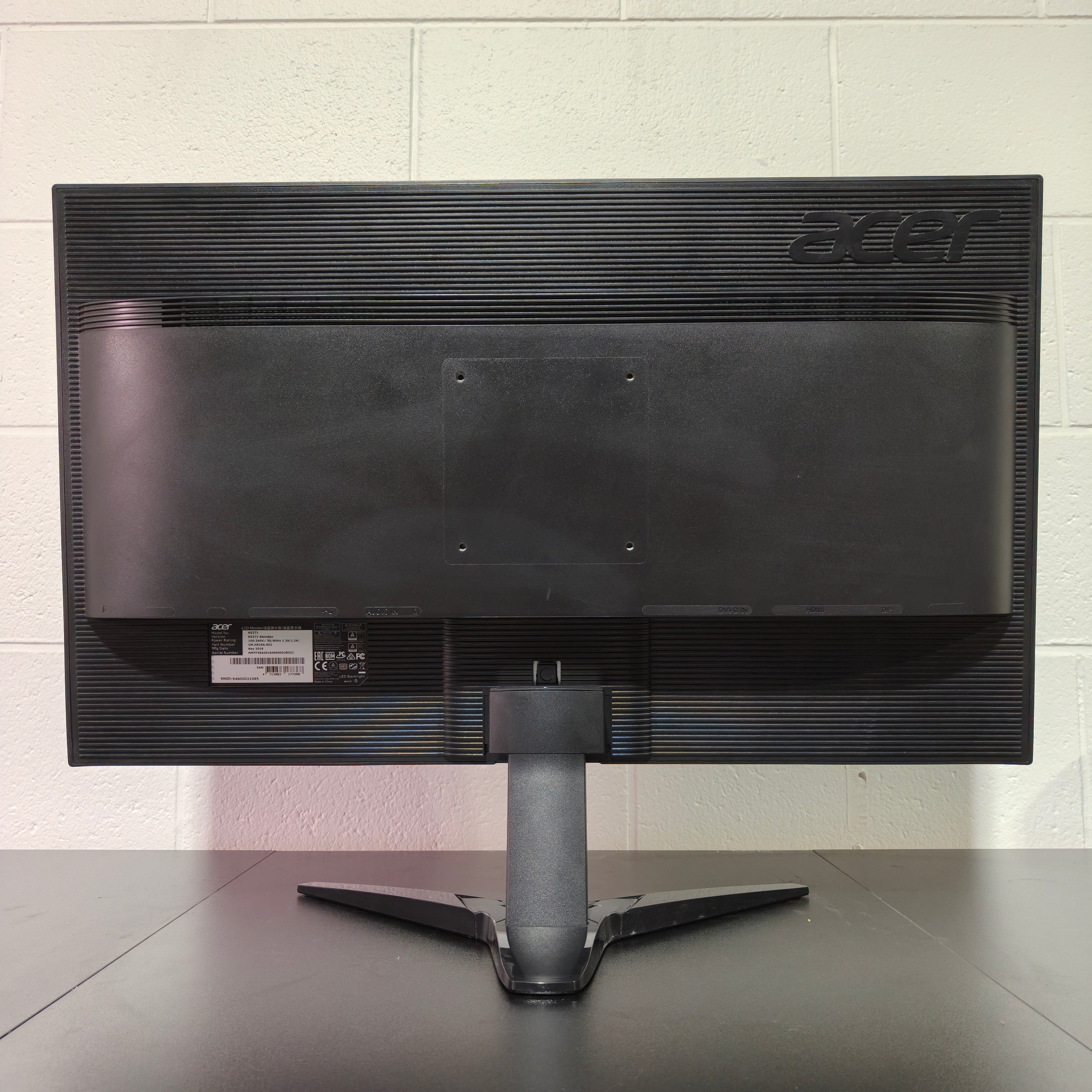 Pre-owned ACER Nitro KG271 TN 1080p 75Hz 27 inch Widescreen LCD Monitor