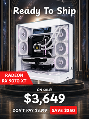 EZR R7-9800X3D | RX 9070 XT - EZYPC WJ LCD SCREEN White