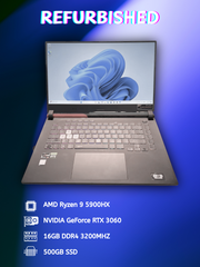 Pre-owned Asus Rog Strix G15 G513QM AMD Ryzen 9 5900HX RTX 3060 6GB 500GB SSD 1080P 240HZ