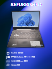 Pre-owned Asus TUF Dash F15 Intel I5-12450H RTX 3050 FX517ZC Gaming Laptop