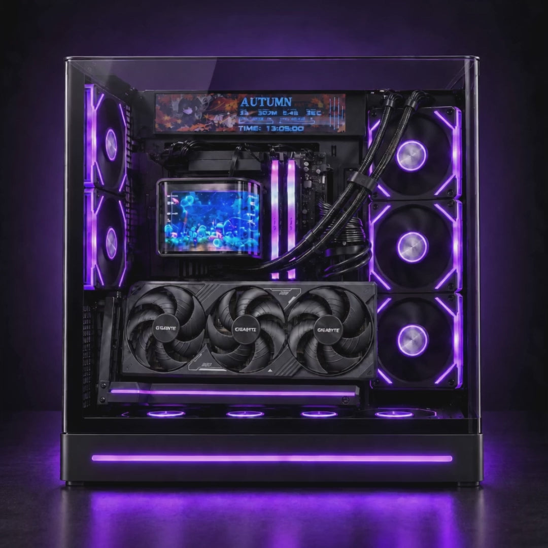 EZR R7-9800X3D | RTX 5080 - WJ LCD SCREEN Black